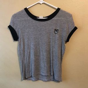 Black Stripped Army Crop Top